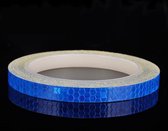 Rol reflecterende blauwe tape 8 meter x 1 cm - Voor helm, motor, fiets etc.