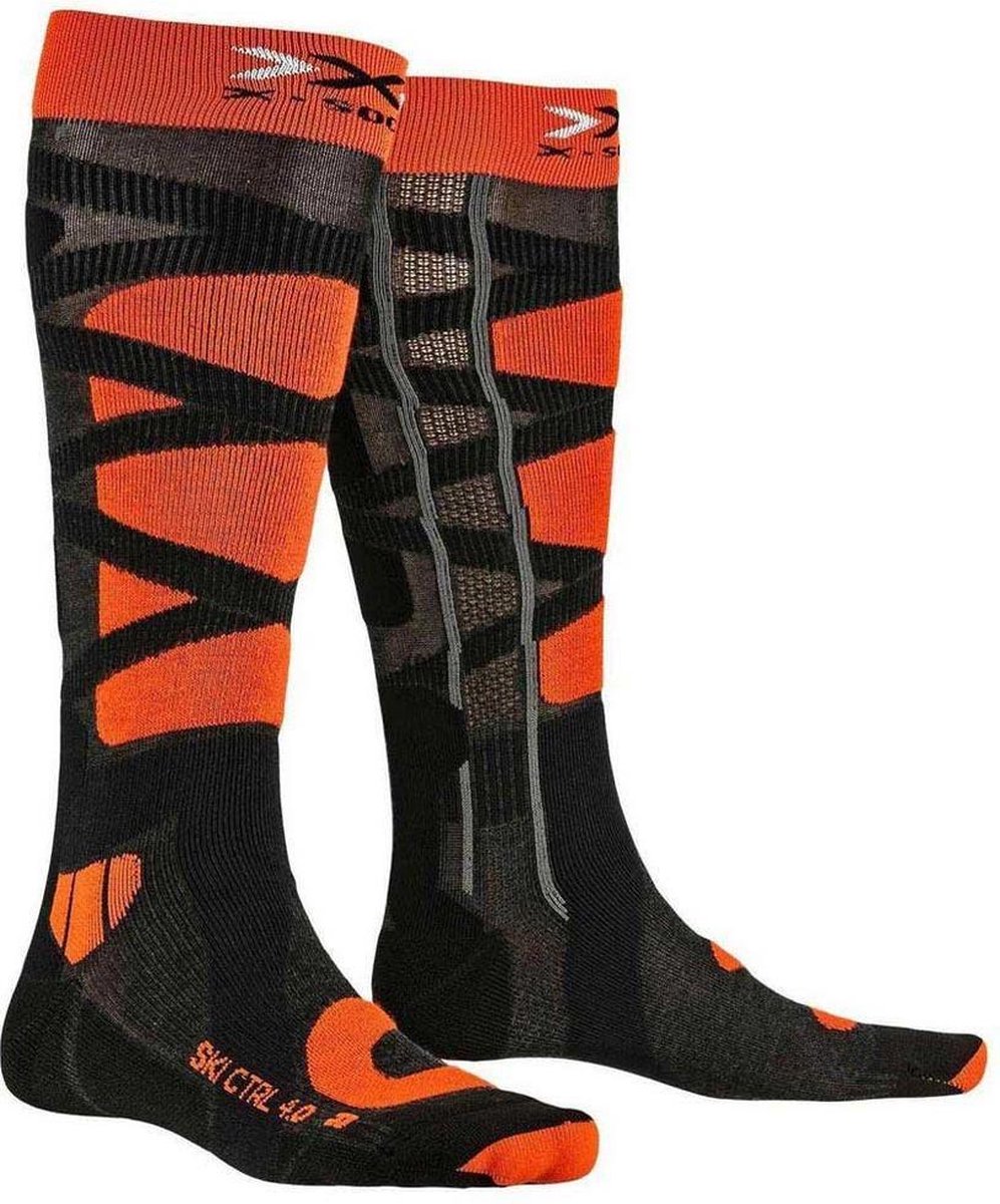 X-socks Skisokken Control Polyamide Zwart/oranje Mt 35-38
