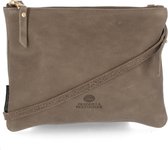 Fred De La Bretoniere Crossbodytas Heavy Grain Leather Leer - taupe