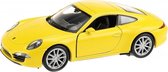 Welly Porsche Sportwagen Geel 11 Cm