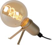 Lucide PUKKI - Tafellamp - LED - E27 - 1x5W 2200K - Mat Goud / Messing