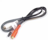 AUX Adapter microfit 4 pin Male to 2 x RCA Female