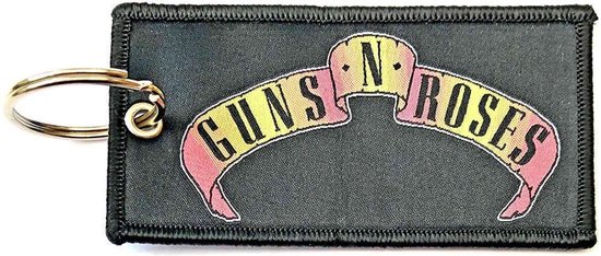 Guns N' Roses - Scroll Logo Sleutelhanger - Zwart