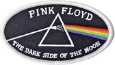 Pink Floyd Patch Dark Side Of The Moon Oval White Border Zwart