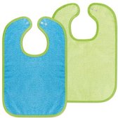 Wörner Baby Slabbetje 2 Stuks - Extra Large - Blauw/Groen