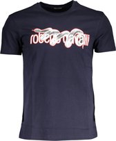 Roberto Cavalli T-shirt Blauw S Heren