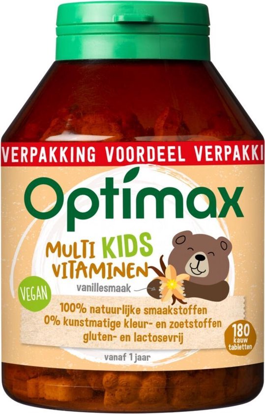 krijgen IJver Mus Optimax Kinder Multivitaminen vanaf 1 jaar - Vanille- 180 kauwtabletten |  bol.com