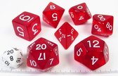 Jumbo polydice set, transparant rood