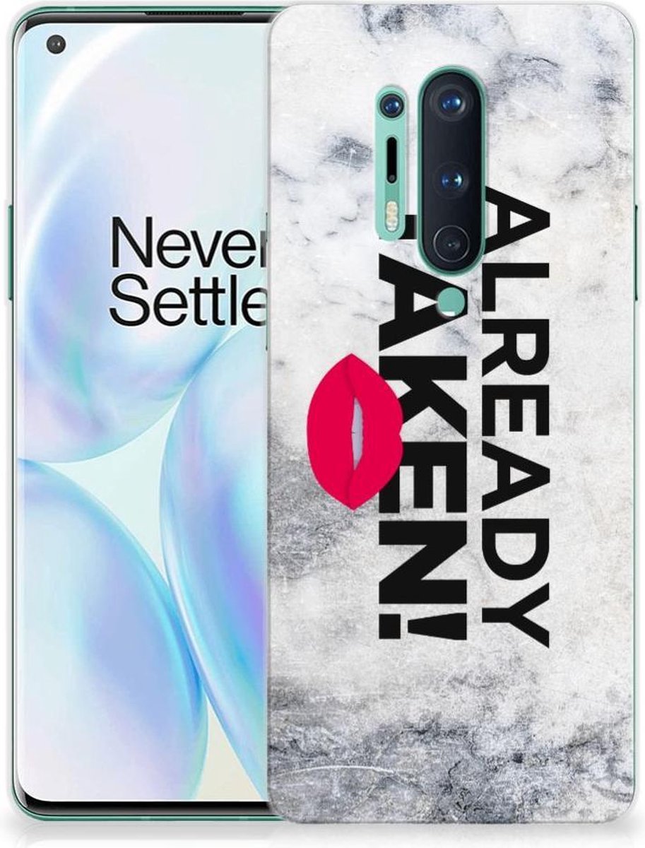 TPU Hoesje voor OnePlus 8 Pro Siliconen hoesje met naam Already Taken White