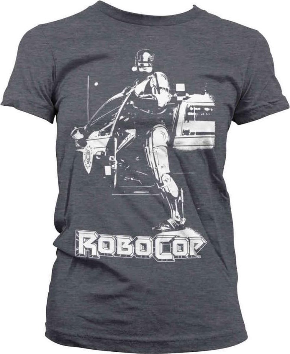 Robocop Dames Tshirt -M- Poster Grijs