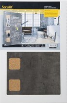 Securit wandbord met kurkdetails voor krijtstiften - living wall cork - chalkboard 58x38 cm