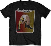 The Stooges - Iggy Bent Double Heren T-shirt - L - Zwart