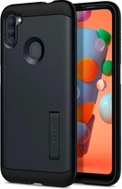 Hoesje Samsung Galaxy A11 - Spigen Tough Armor Case - Metal/Slate