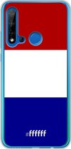 Huawei P20 Lite (2019) Hoesje Transparant TPU Case - Nederlandse vlag #ffffff