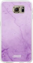 Samsung Galaxy S6 Hoesje Transparant TPU Case - Lilac Marble #ffffff