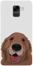 ADEL Siliconen Back Cover Softcase Hoesje Geschikt Voor Samsung Galaxy A8 Plus (2018) - Labrador Hond