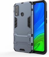 Coverup Armor Kickstand Back Cover - Geschikt voor Huawei P Smart (2020) Hoesje - Blauw