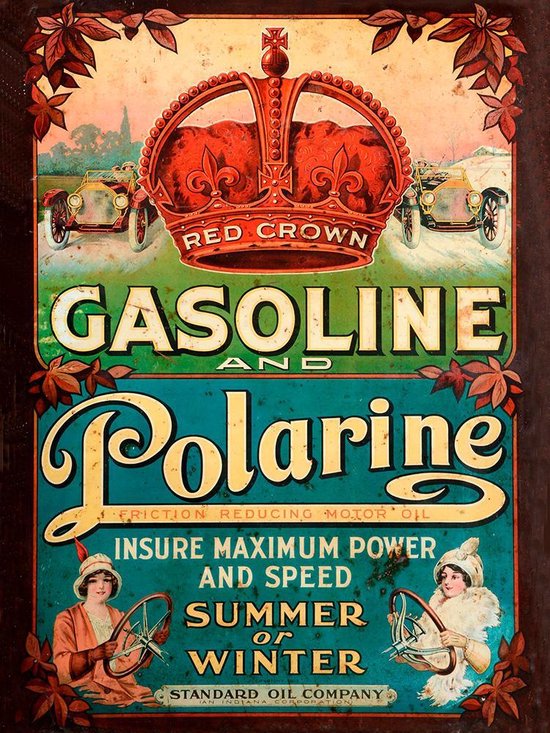 Signs-USA Gasoline Polarine - Wandbord - 30 x 40 cm
