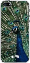 iPhone SE (2016) Hoesje Transparant TPU Case - Peacock #ffffff