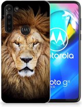 Telefoonhoesje Motorola Moto G8 Power Hippe Hoesjes Customize Super als Vaderdag Cadeau Leeuw