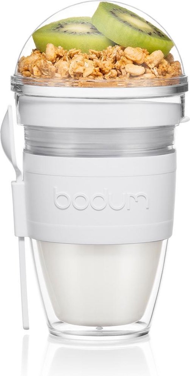 Pot Yaourt 2 En 1 Avec Cuillère - 560ml + 310ml - Idéal Repas Nomades