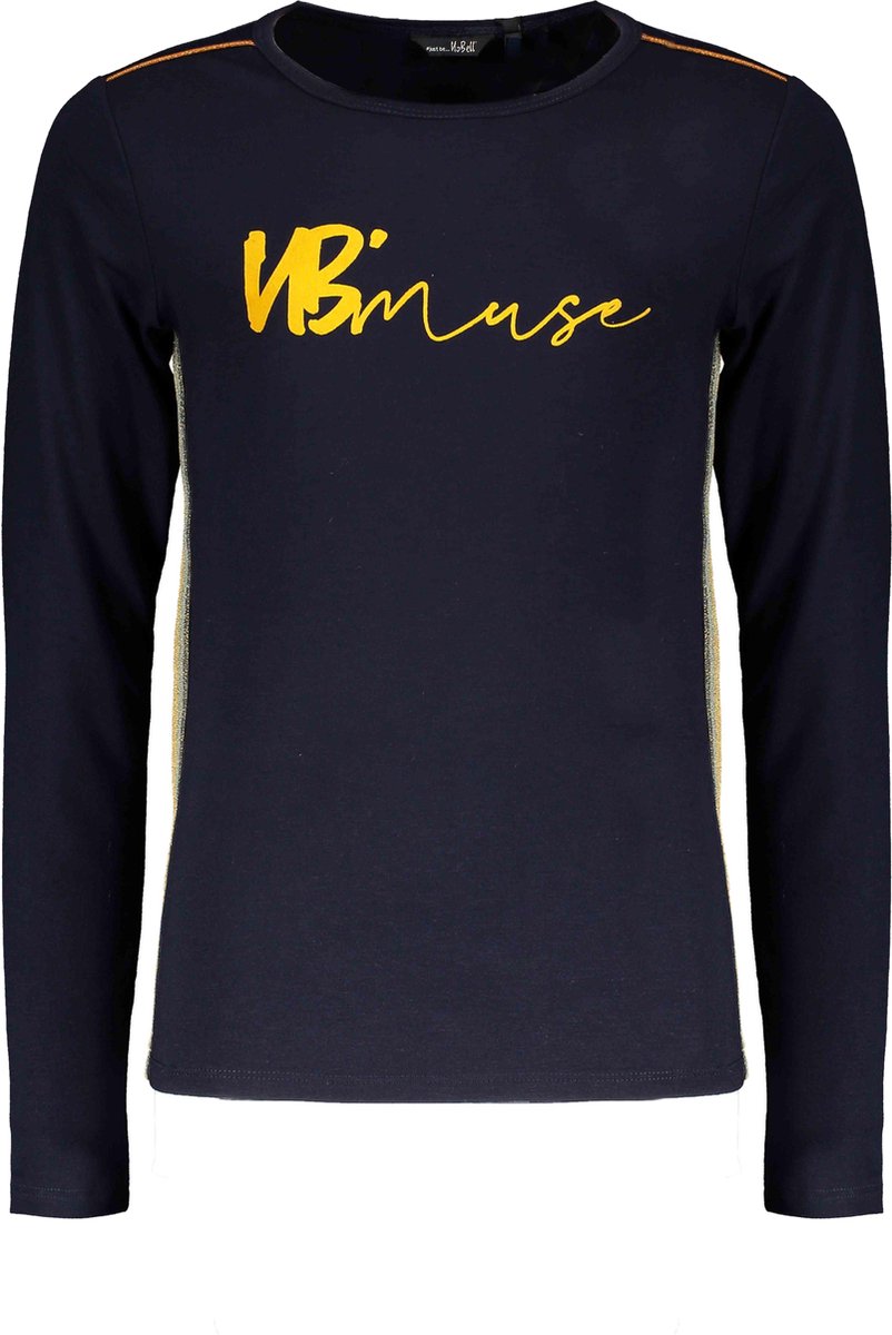 Nobell' Meisjes t-shirts & polos Nobell' Kanoux tshirt l/sl NB Muse Grey Navy 158/164