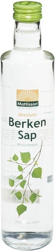 Mattisson - Biologische Berkensap - Sap van Berkenbomen - 100% Puur - 500 ml