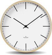 Huygens - Wood 25 Index - Wit - Wandklok - Stil - Quartz uurwerk