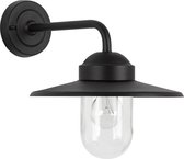 KS Verlichting - Stallamp Gusto Retro wandlamp - Zwart - Helder glas - grote fitting