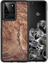 Telefoon Hoesje Geschikt voor Samsung Galaxy S20 Ultra Backcover Soft Siliconen Hoesje met Zwarte rand Boomstam