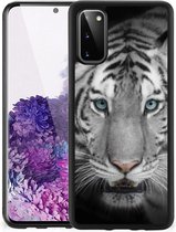 Étui pour téléphone portable Samsung Galaxy S20 Étui rigide en TPU mobile avec bord noir Tiger