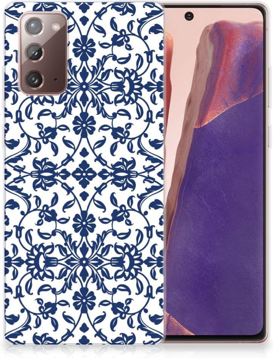 TPU Hoesje voor Samsung Note 20 TPU Case Flower Blue