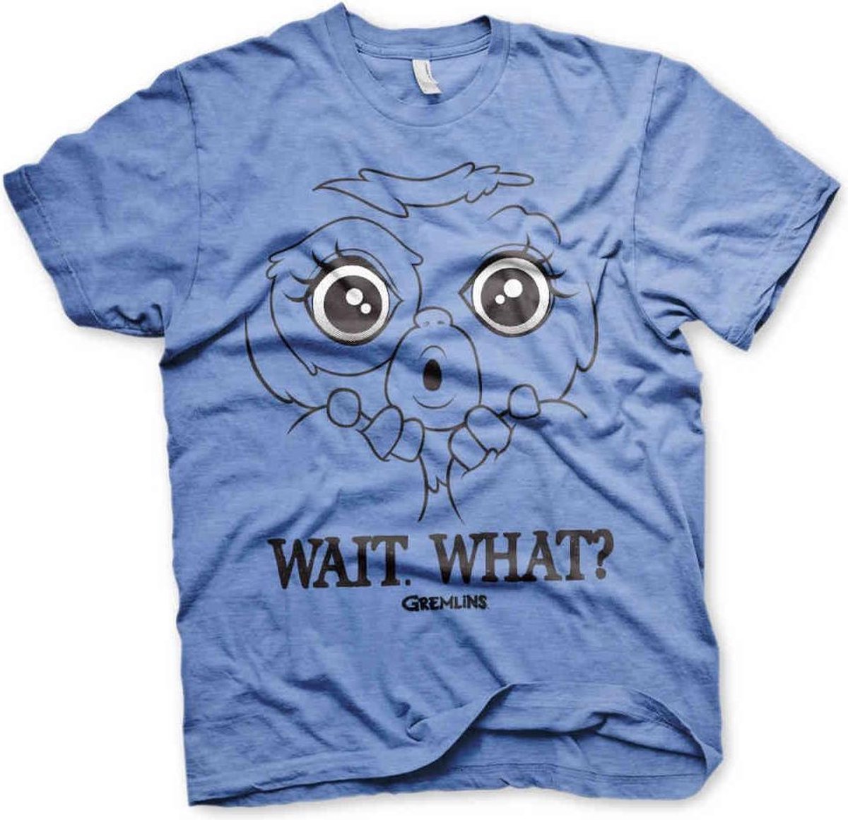 Gremlins Heren Tshirt -S- Wait. What? Blauw