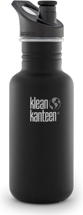Klean Kanteen Classic Drinkfles Sport Cap - Shale Black - 532 ml - Klean Kanteen