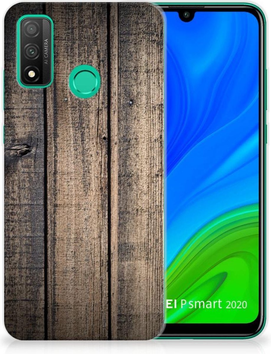 Back Cover voor Huawei P Smart 2020 Bumper Hoesje Steigerhout