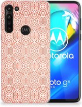 Hippe Hoesjes Motorola Moto G8 Power Telefoon Hoesje Pattern Orange
