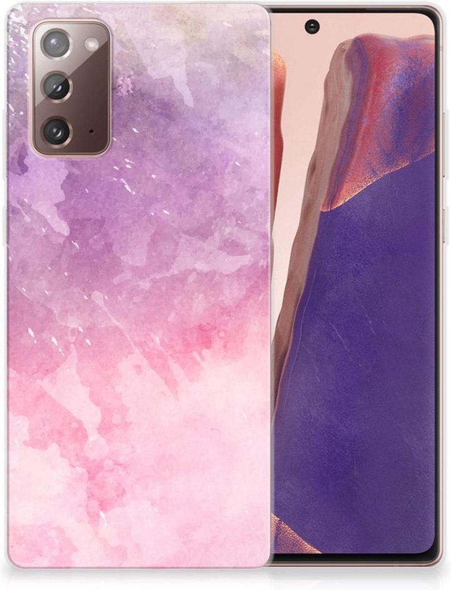 Hoesje maken Samsung Note 20 Pink Purple Paint