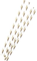 Amscan Rietjes Golden Wishes 20 Cm Papier Wit/goud 24 Stuks