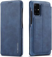 LC.IMEEKE Samsung Galaxy A41 Portemonnee Hoesje Kunstleer Blauw