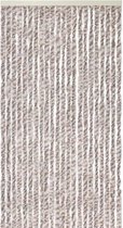 Kattenstaart - Vliegengordijn - Horgordijn - 90cm x 220 cm - Wit/Grijs/Bruin