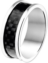 The Jewelry Collection For Men Ring Carbon - Staal
