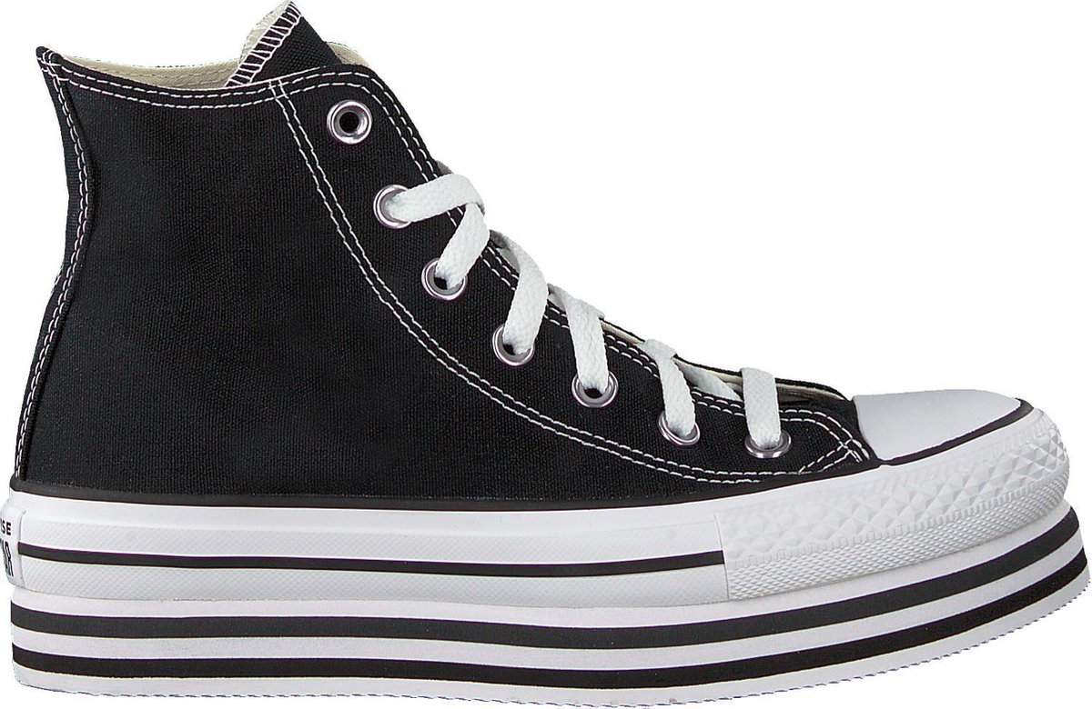 Converse Dames Hoge sneakers Chuck Taylor All Star Eva Lift Zwart -  Schoenen.nl