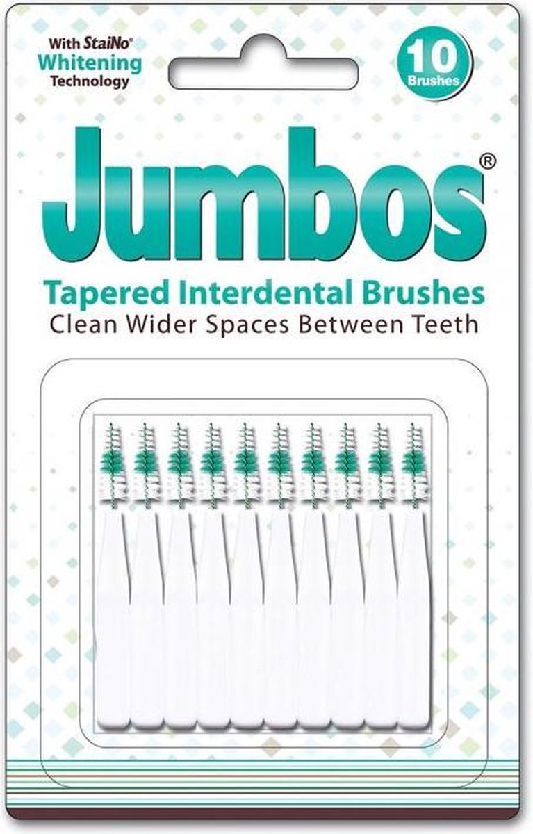 Jumbos Interdental Brushes - Tandenragers - Conisch -10 stuks.