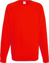 Fruit Of The Loom Heren Lichtgewicht Raglan Sweatshirt (240 GSM) (Rood)