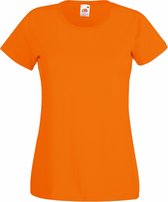 Fruit Of The Loom Dames / Vrouwen Damens-Fit Valueweight T-shirt met korte mouwen (Oranje)