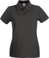 Fruit Of The Loom Vrouwen Dames-Fit Premium Poloshirt Met Korte Mouwen (Licht Graphite)