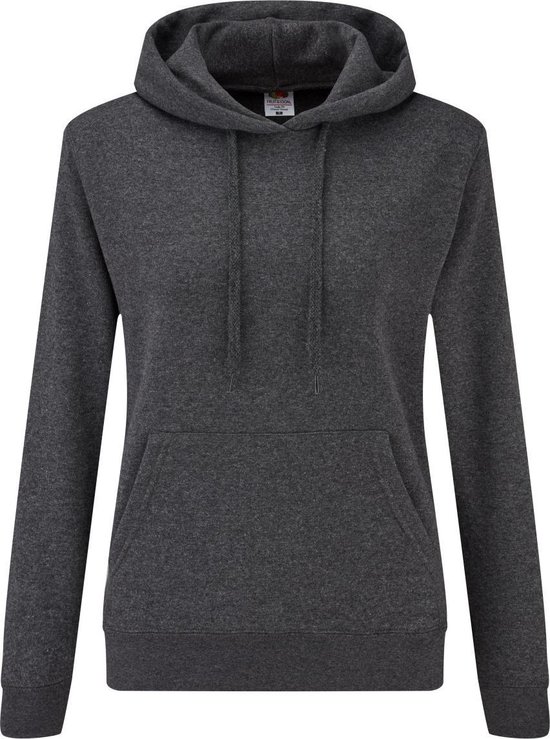 Fruit of the Loom - Lady-Fit Classic Hoodie - Donkergrijs - L