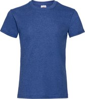 Fruit Of The Loom Meisjes Kinderen Valewewight T-shirt met korte mouwen (Retro Heather Royaal Blauw)