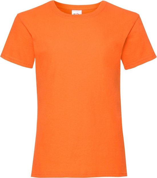Fruit Of The Loom Filles Enfants Valewewight à manches courtes T-shirt (Oranje)