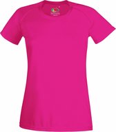 Fruit Of The Loom Dames / Vrouwen Prestatie Sportkleding T-Shirt (Fuchsia)